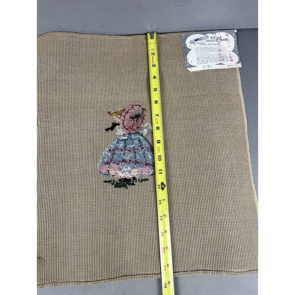 Bucilla Needlepoint Tapestry Finished Sunbonnet Sue Umbrella Art Embroidery
